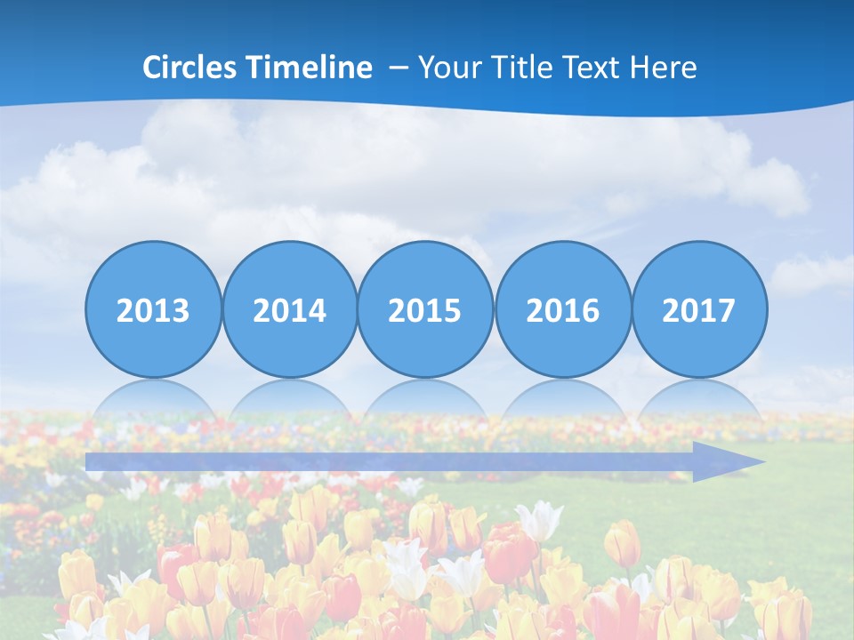 Landscape Sunshine Bloom PowerPoint Template