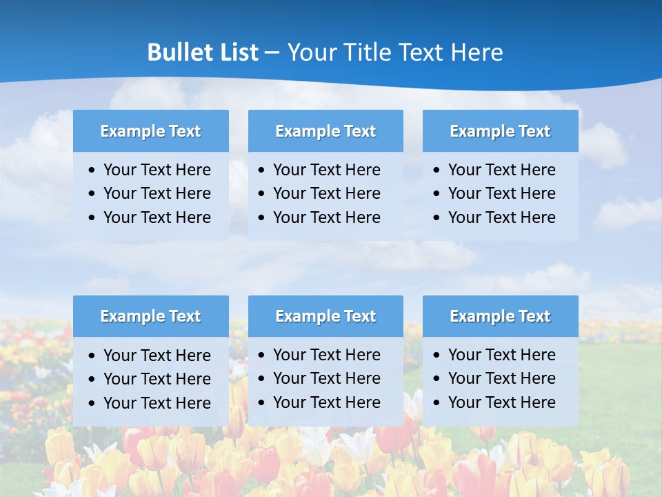 Landscape Sunshine Bloom PowerPoint Template