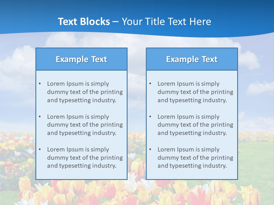 Landscape Sunshine Bloom PowerPoint Template