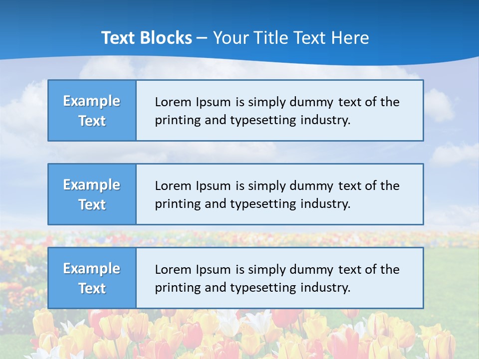 Landscape Sunshine Bloom PowerPoint Template
