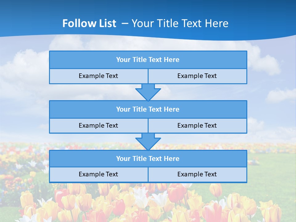 Landscape Sunshine Bloom PowerPoint Template