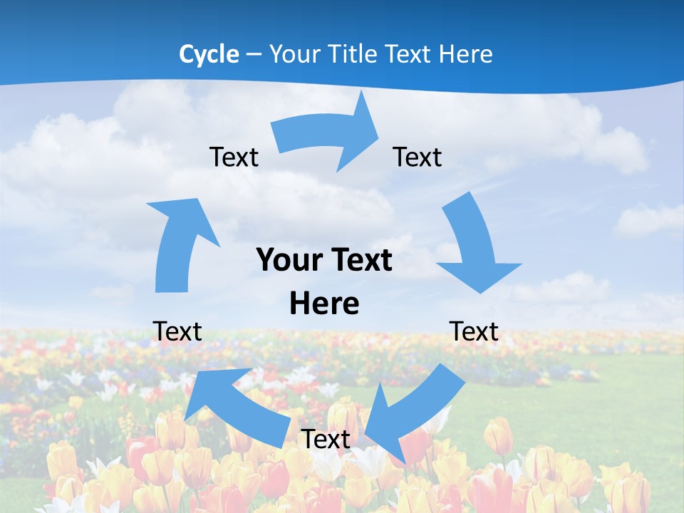 Landscape Sunshine Bloom PowerPoint Template