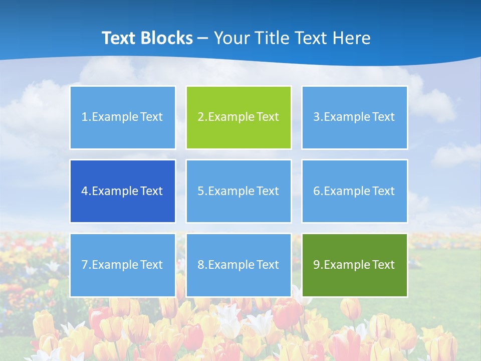 Landscape Sunshine Bloom PowerPoint Template
