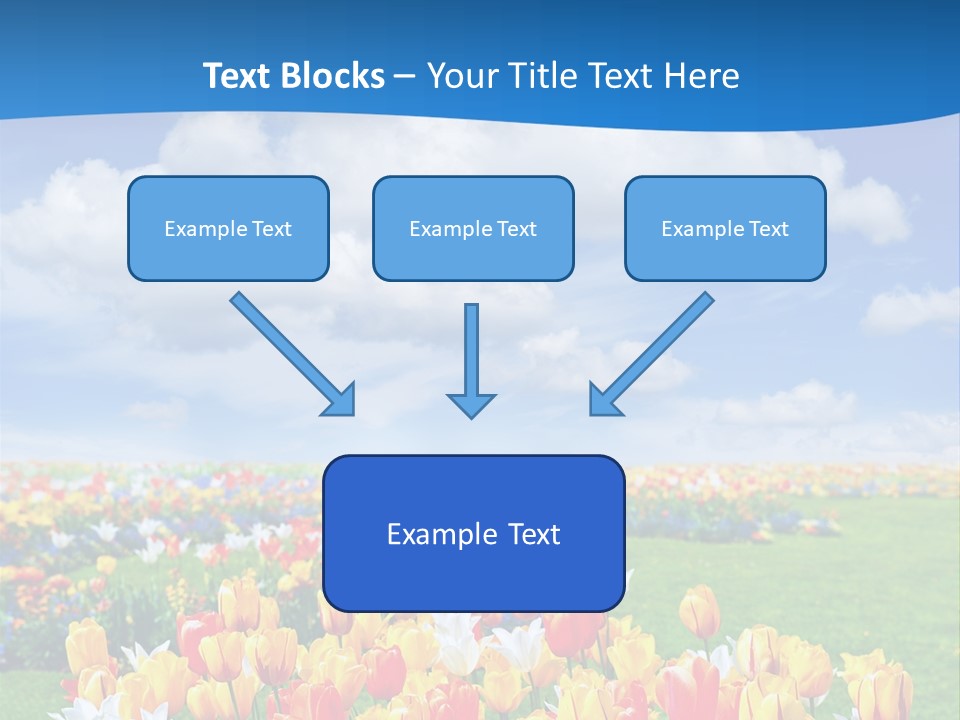 Landscape Sunshine Bloom PowerPoint Template