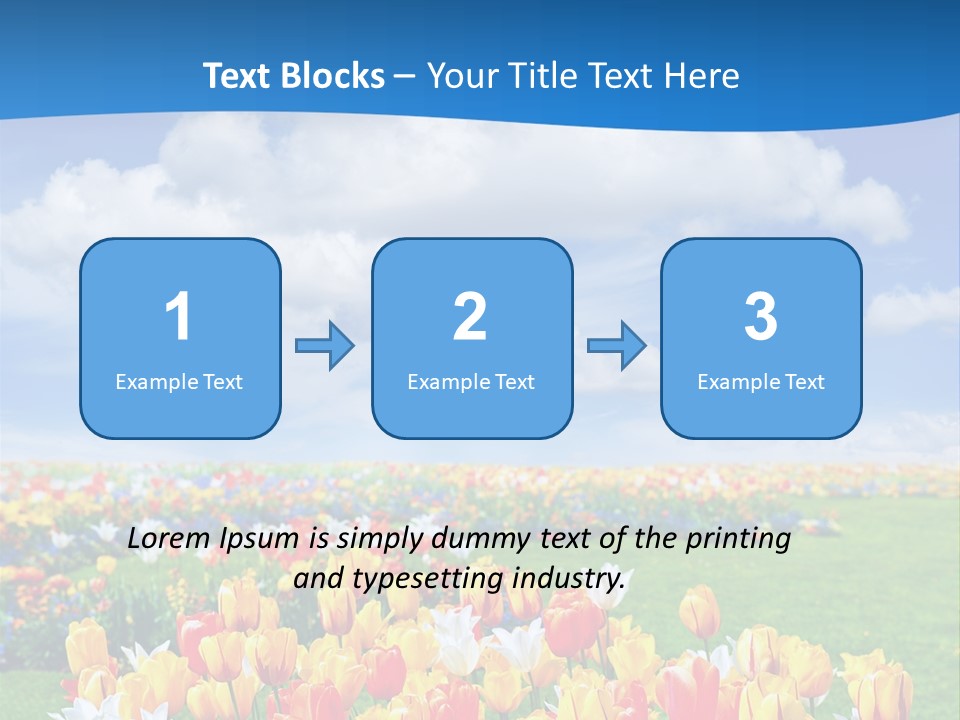 Landscape Sunshine Bloom PowerPoint Template