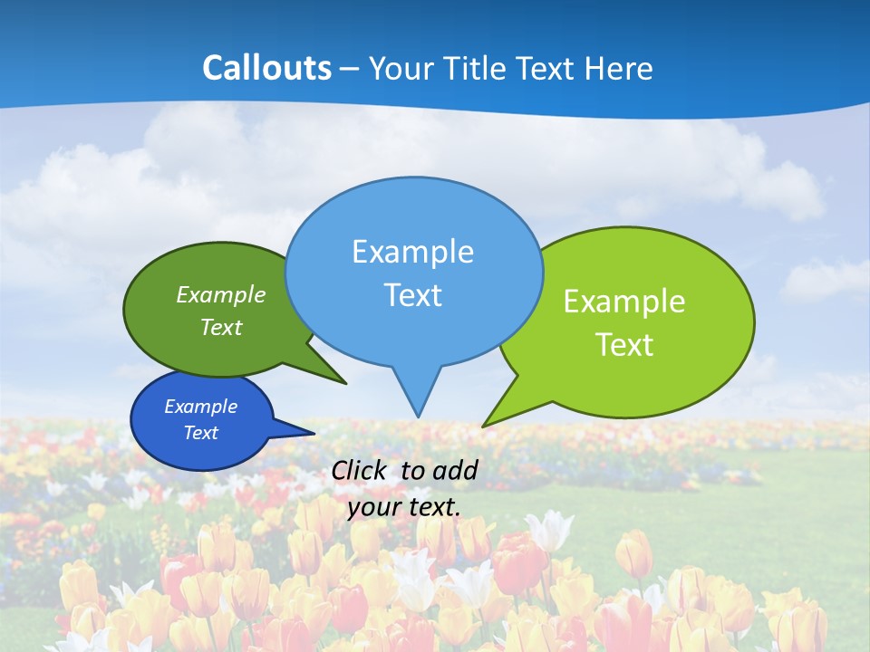 Landscape Sunshine Bloom PowerPoint Template