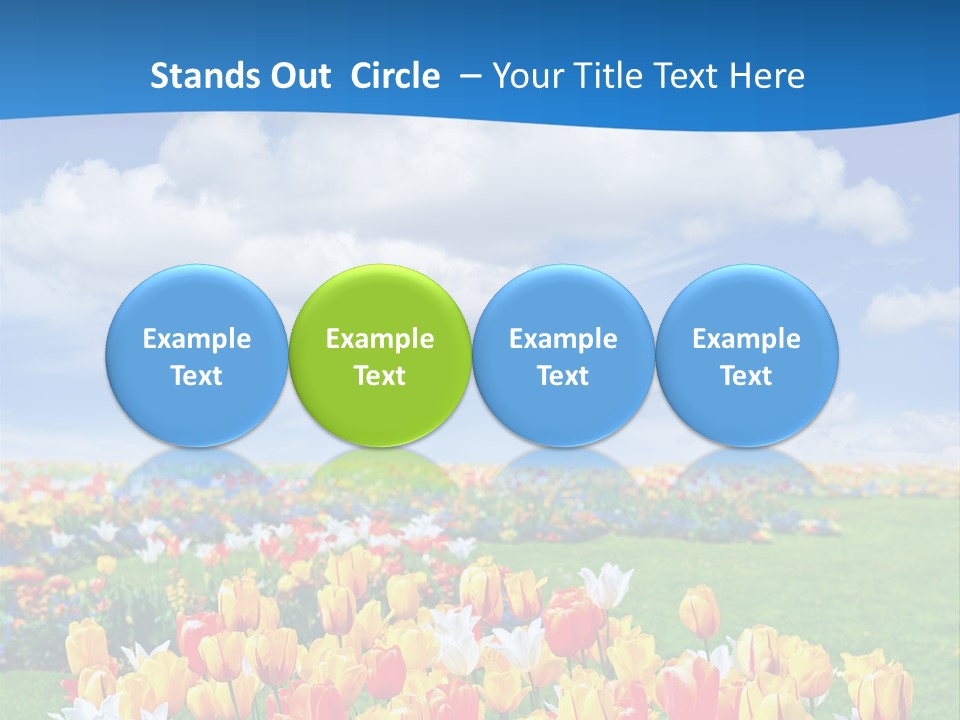 Landscape Sunshine Bloom PowerPoint Template