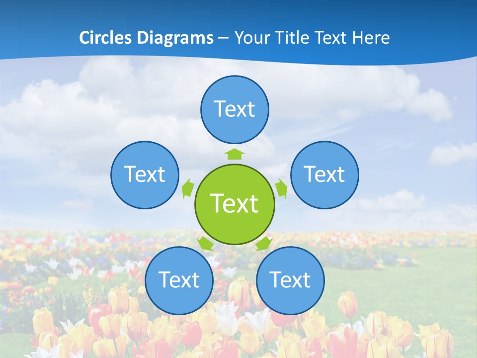 Landscape Sunshine Bloom PowerPoint Template