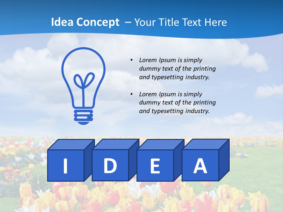 Landscape Sunshine Bloom PowerPoint Template