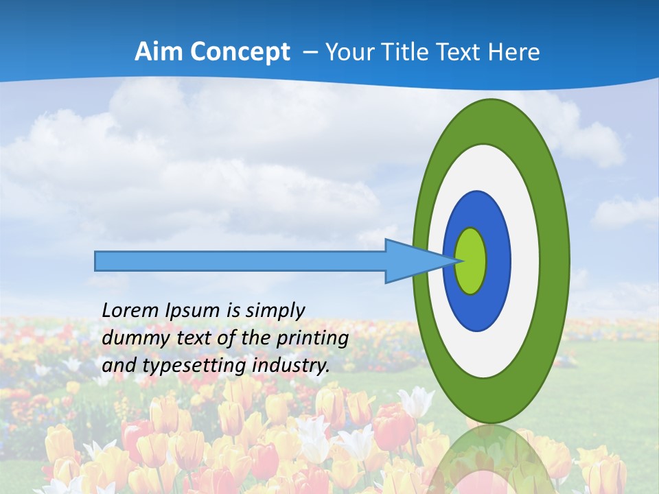 Landscape Sunshine Bloom PowerPoint Template
