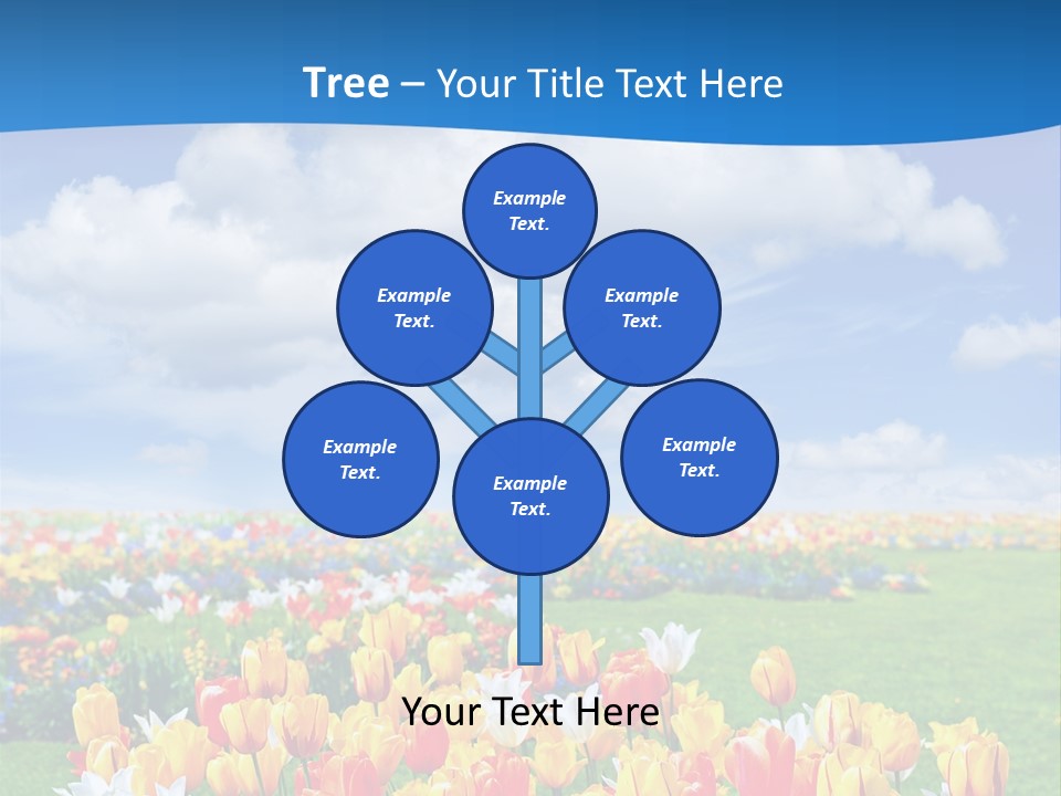 Landscape Sunshine Bloom PowerPoint Template