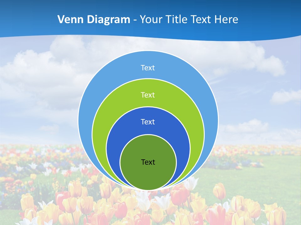 Landscape Sunshine Bloom PowerPoint Template