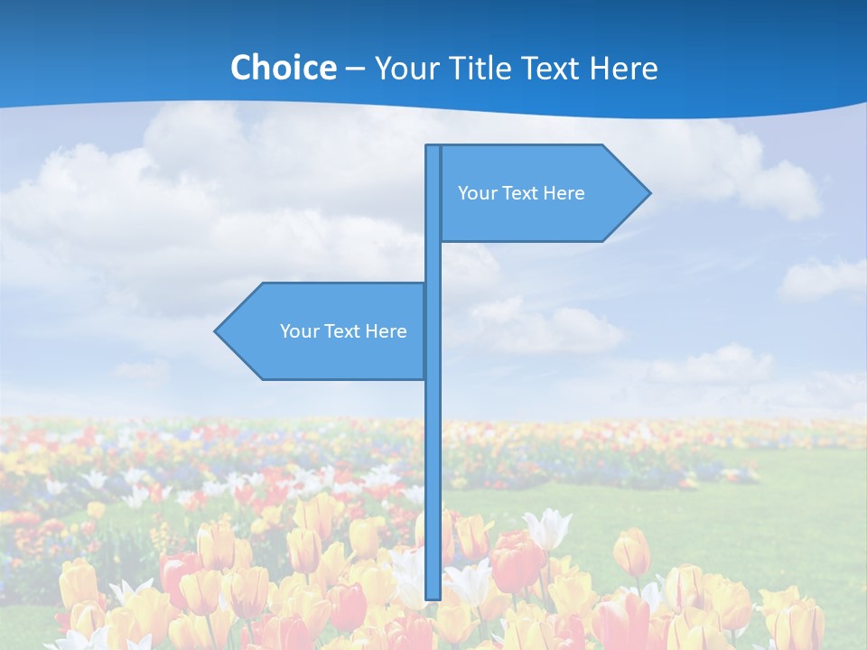 Landscape Sunshine Bloom PowerPoint Template