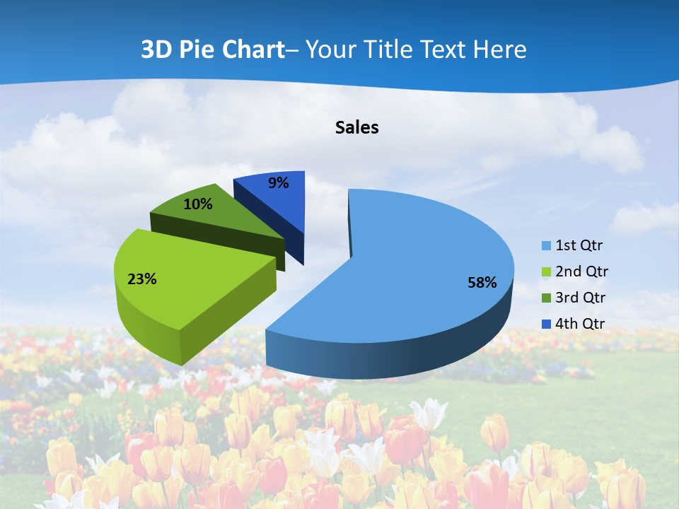 Landscape Sunshine Bloom PowerPoint Template