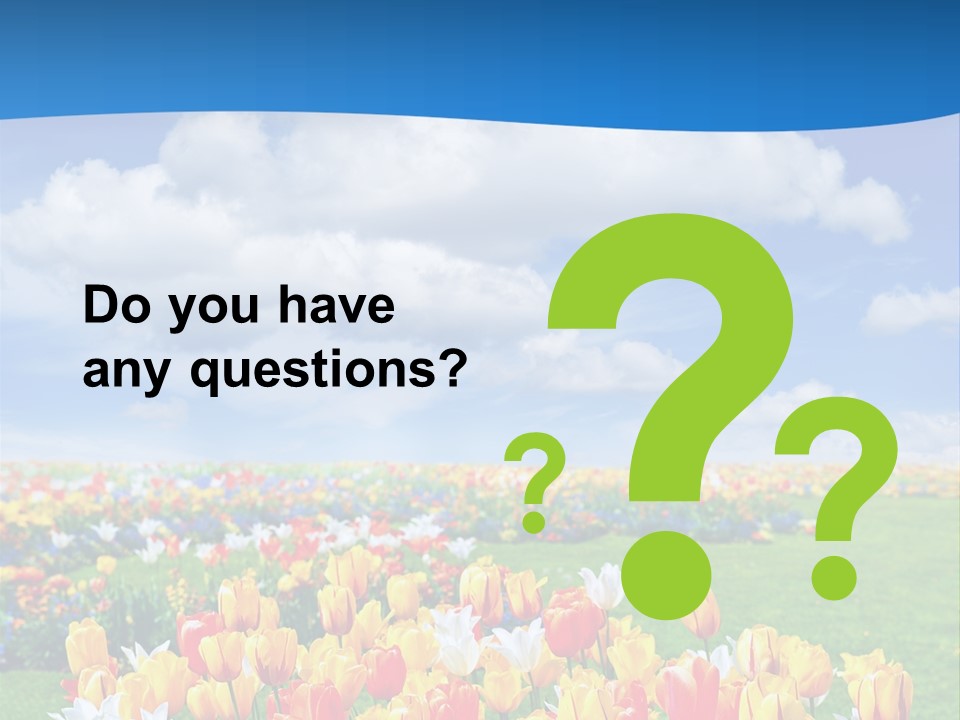 Landscape Sunshine Bloom PowerPoint Template