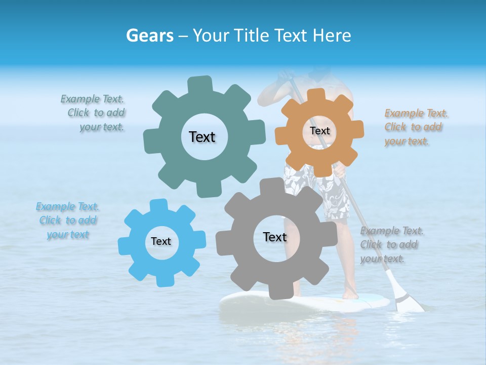 Man Oar Sporty PowerPoint Template