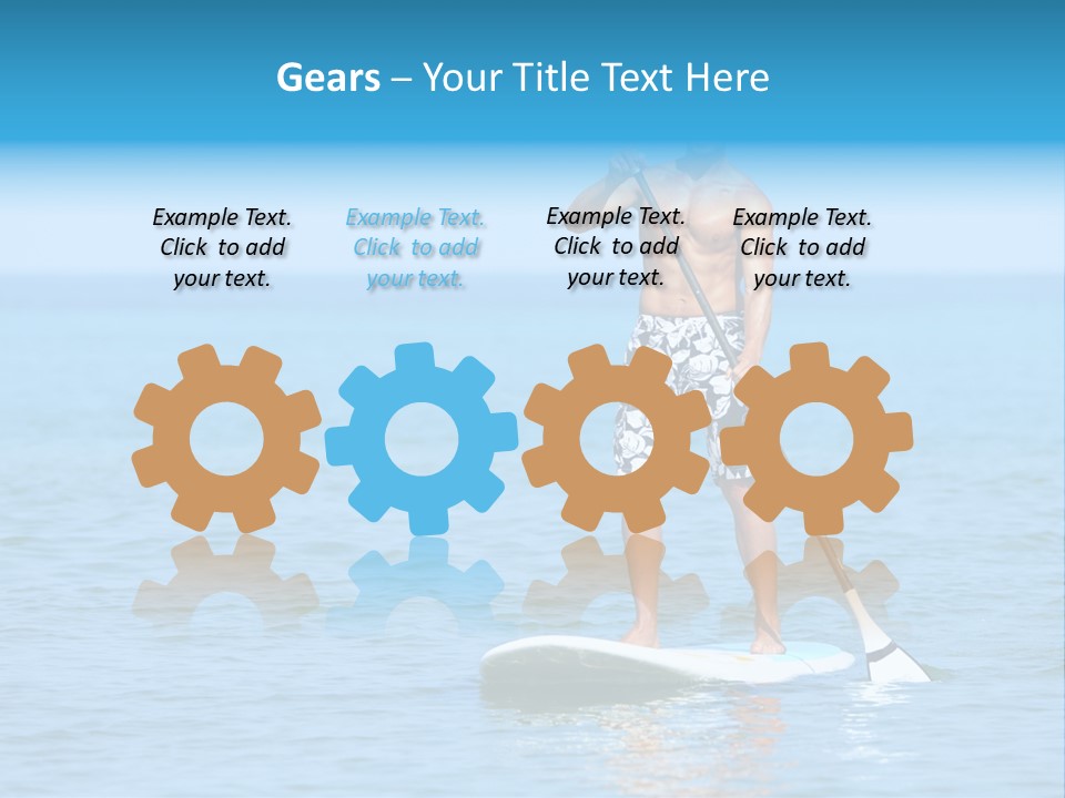 Man Oar Sporty PowerPoint Template