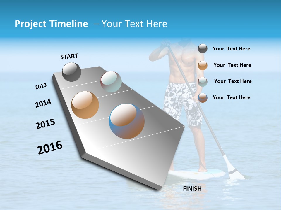 Man Oar Sporty PowerPoint Template