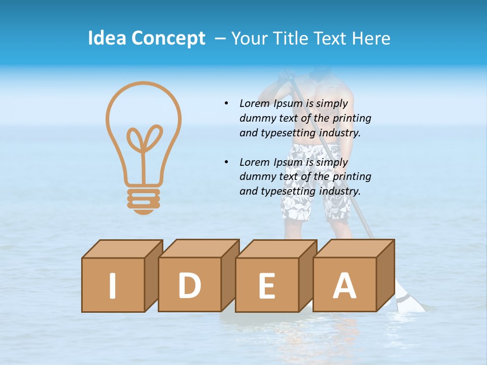 Man Oar Sporty PowerPoint Template