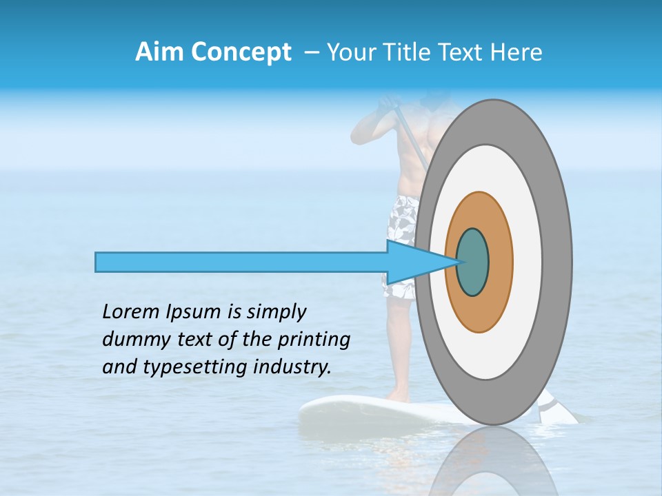 Man Oar Sporty PowerPoint Template