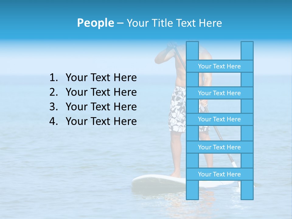 Man Oar Sporty PowerPoint Template