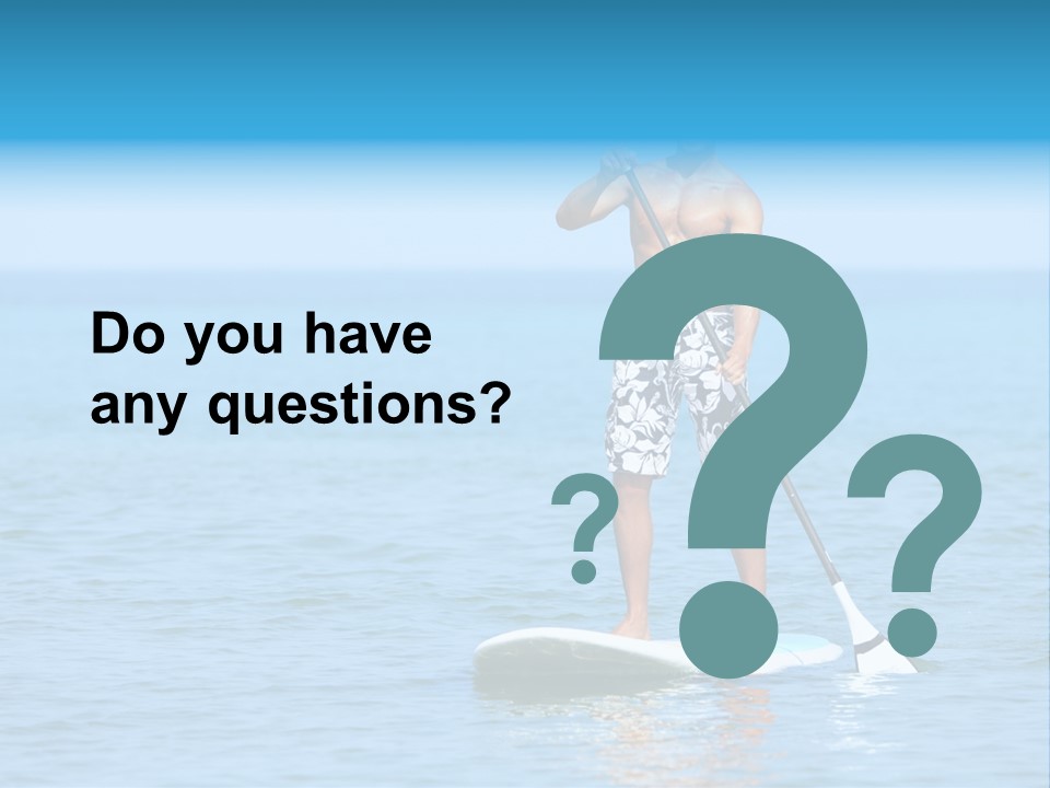 Man Oar Sporty PowerPoint Template