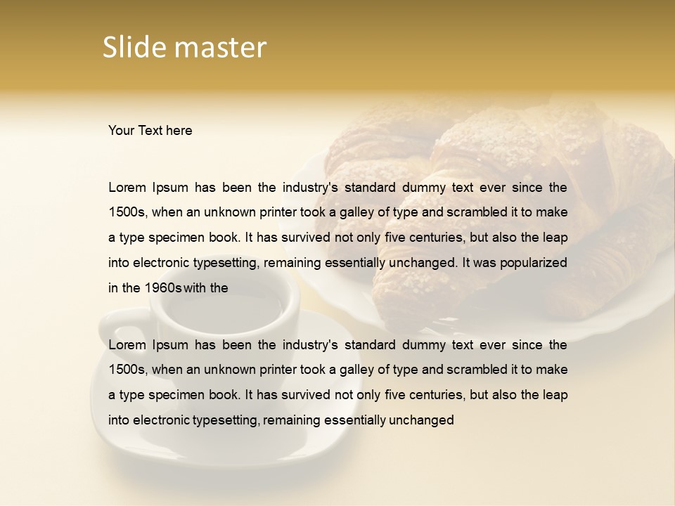 Aromatic Croissants Wake Up PowerPoint Template