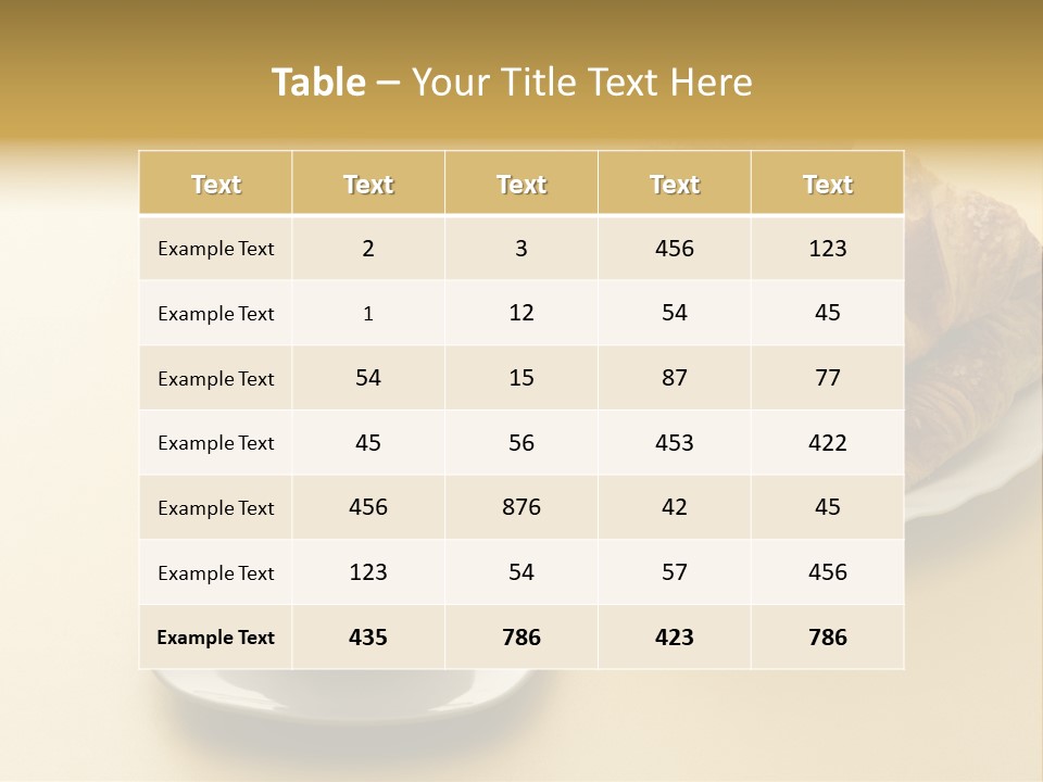 Aromatic Croissants Wake Up PowerPoint Template