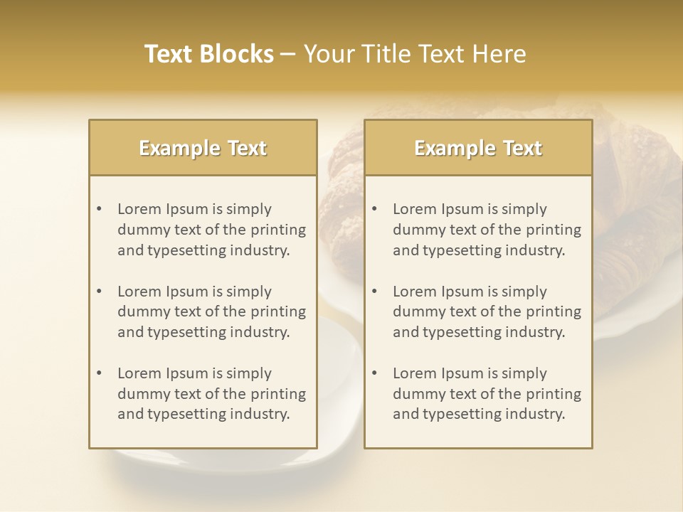 Aromatic Croissants Wake Up PowerPoint Template
