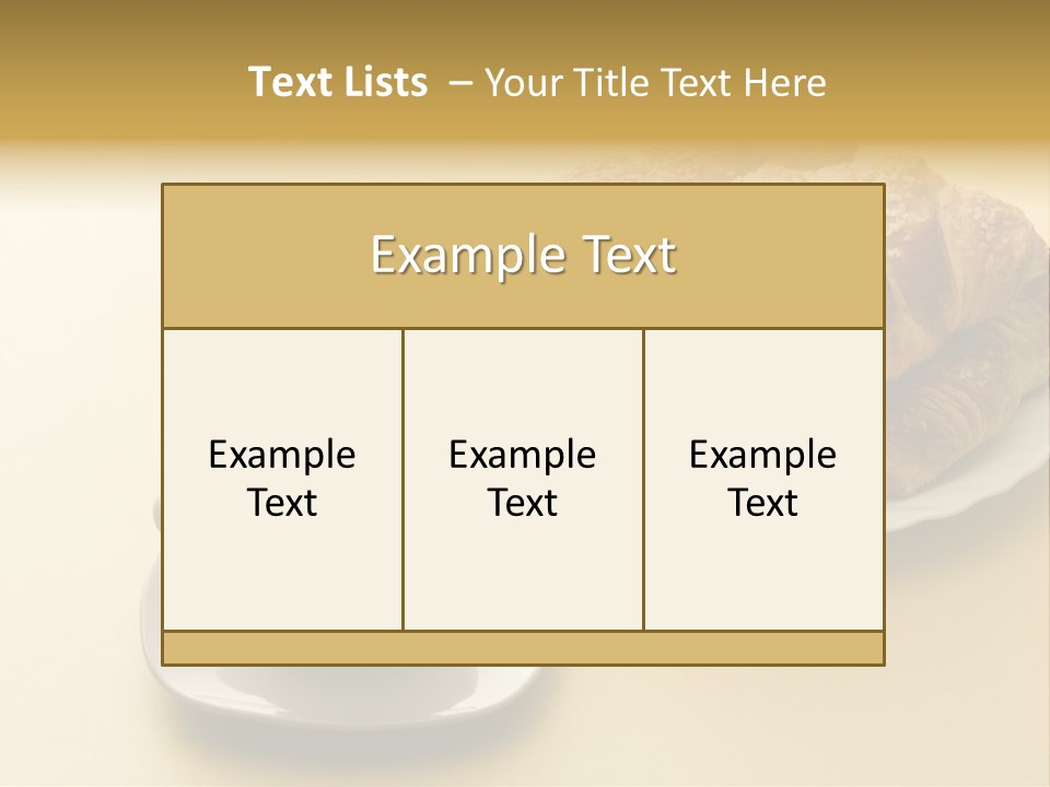 Aromatic Croissants Wake Up PowerPoint Template