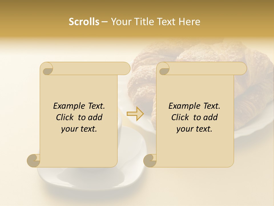 Aromatic Croissants Wake Up PowerPoint Template