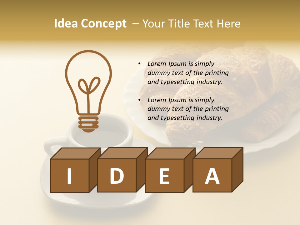 Aromatic Croissants Wake Up PowerPoint Template