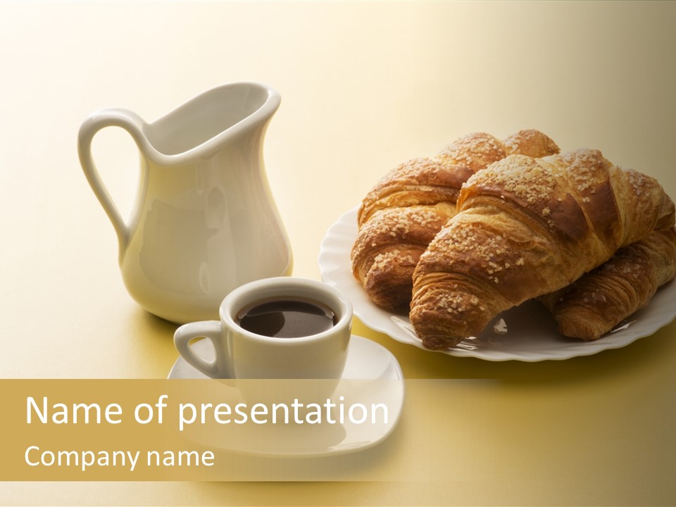 Breakfast Brioches Cup PowerPoint Template