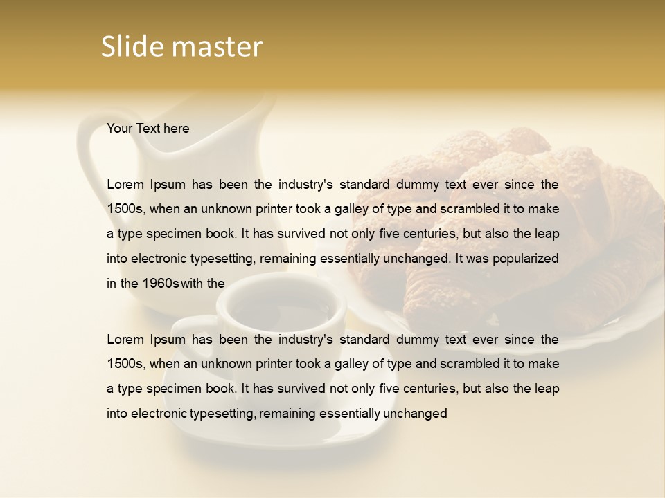 Breakfast Brioches Cup PowerPoint Template