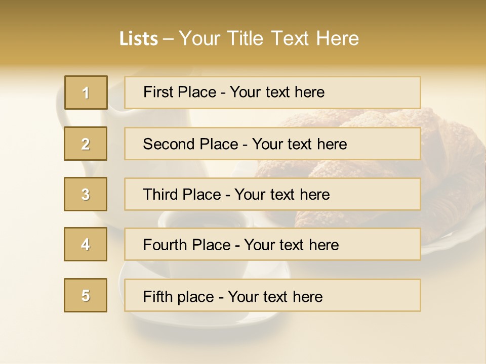 Breakfast Brioches Cup PowerPoint Template
