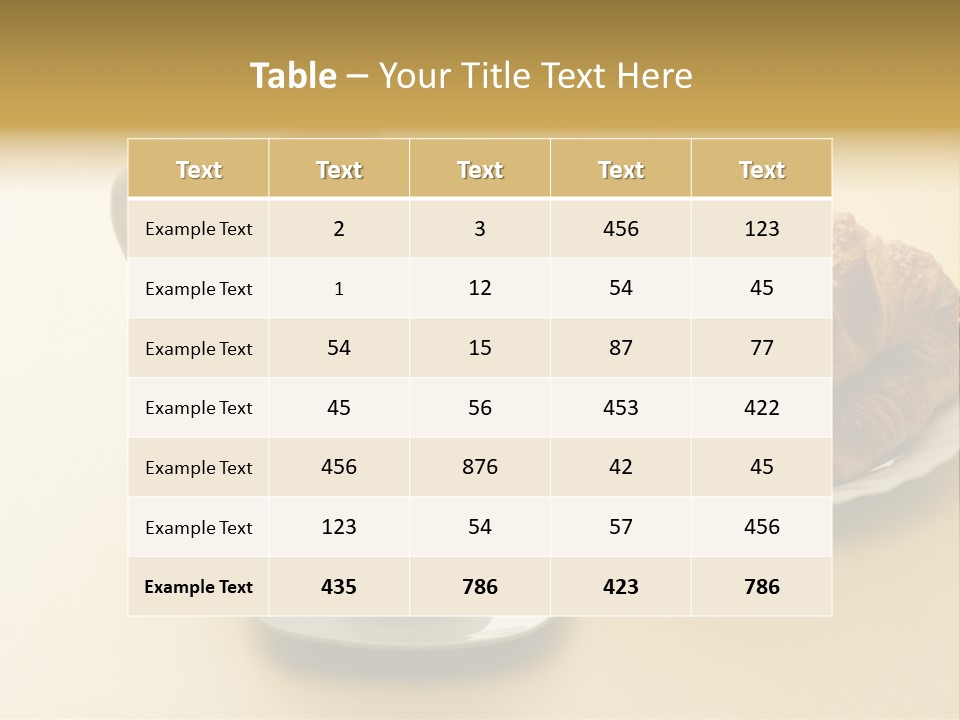 Breakfast Brioches Cup PowerPoint Template
