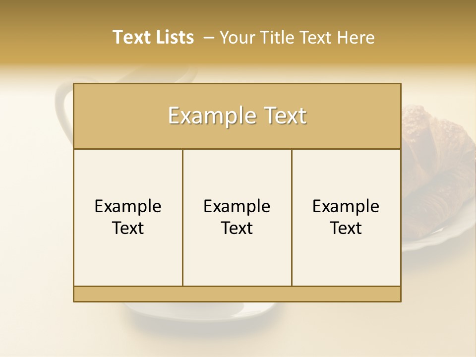 Breakfast Brioches Cup PowerPoint Template