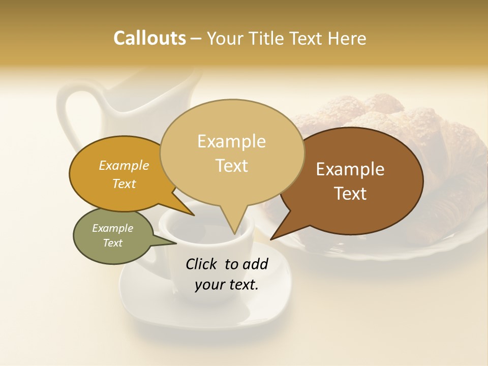 Breakfast Brioches Cup PowerPoint Template