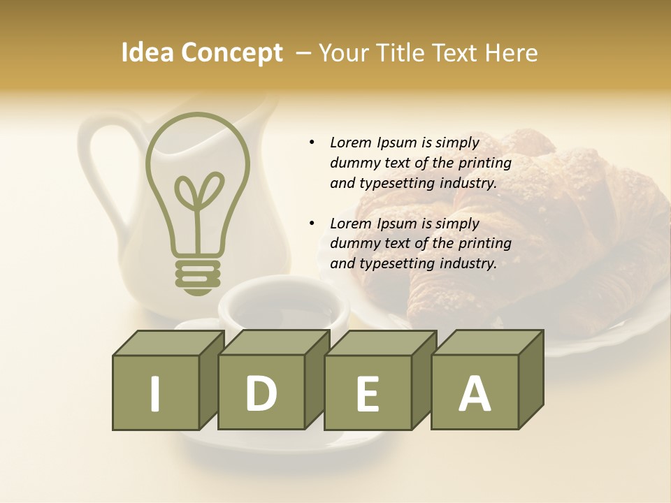 Breakfast Brioches Cup PowerPoint Template