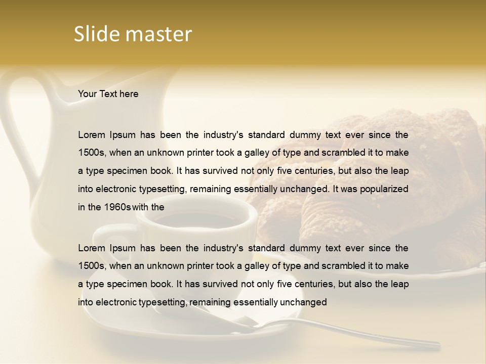 Breakfast Cup Espresso PowerPoint Template