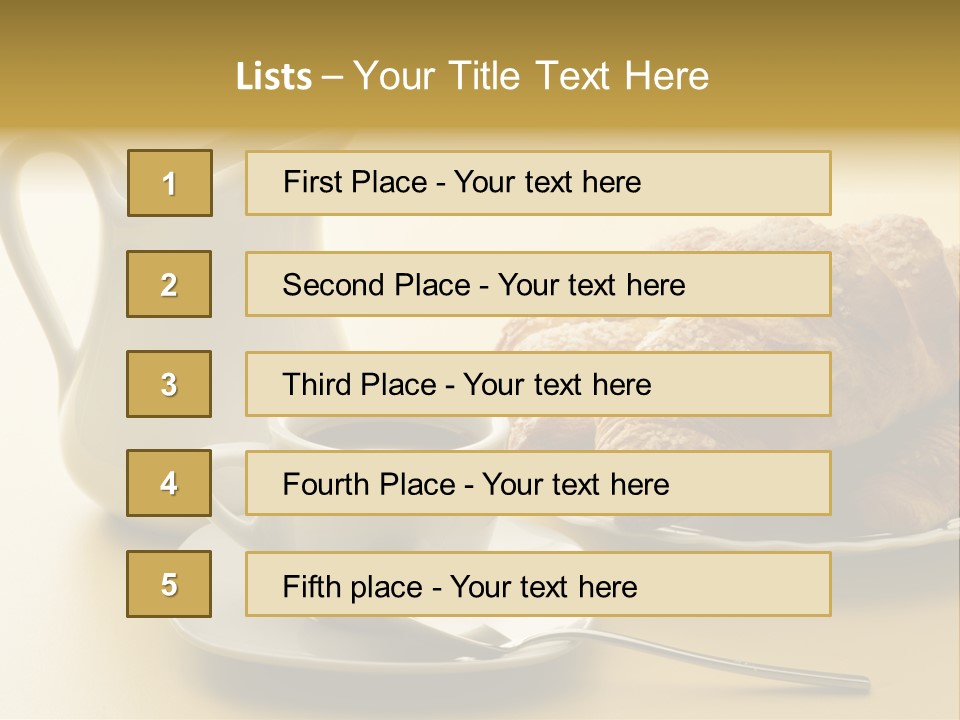 Breakfast Cup Espresso PowerPoint Template