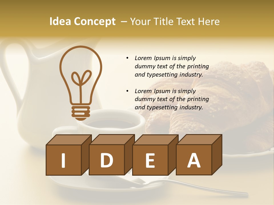 Breakfast Cup Espresso PowerPoint Template