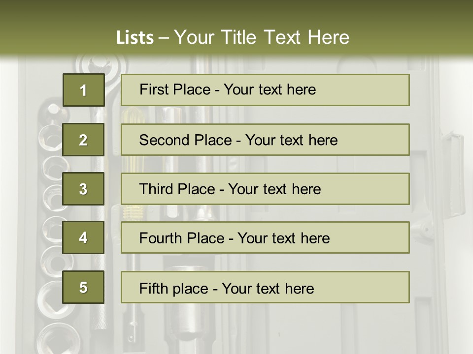 Item Collection Plastic PowerPoint Template