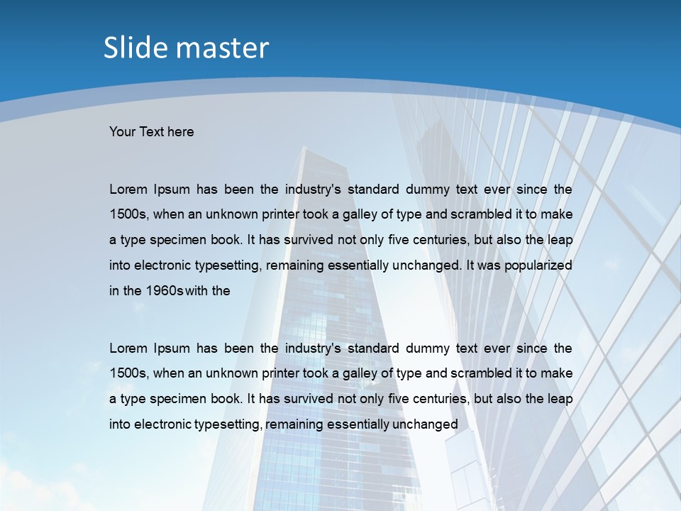 Street Looking Tower PowerPoint Template