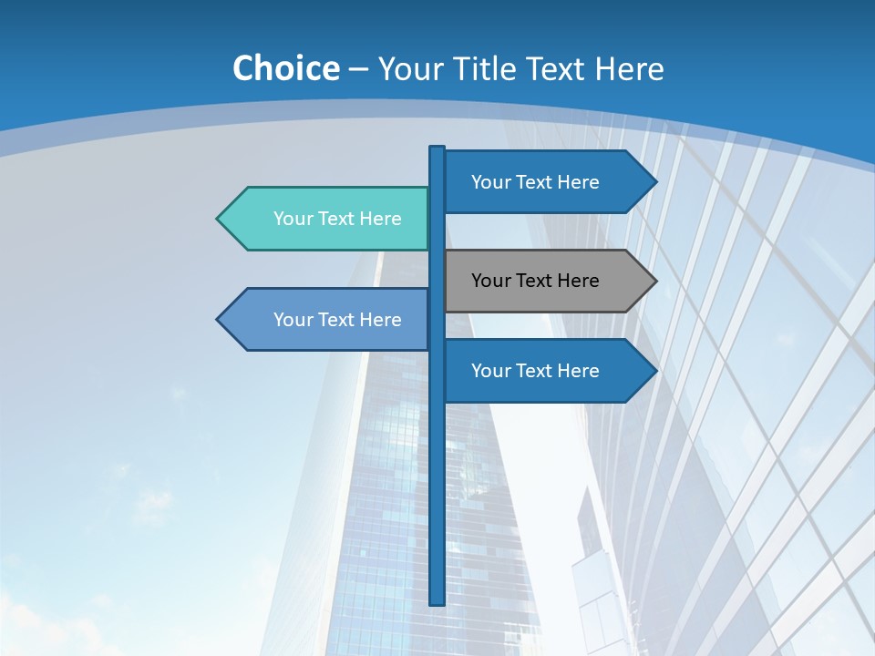 Street Looking Tower PowerPoint Template