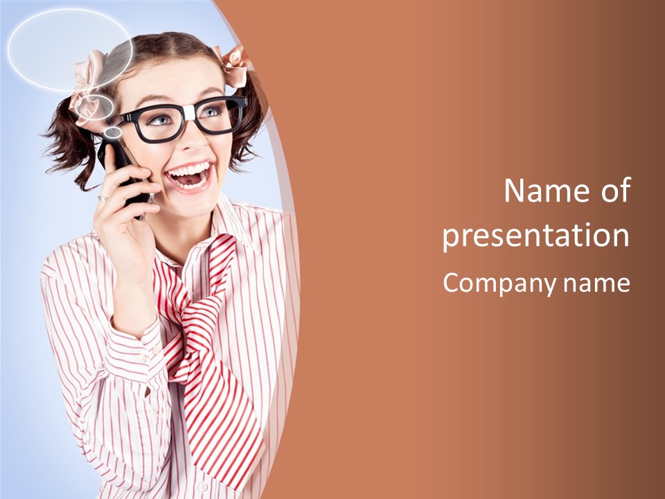 Phone Call Brainy PowerPoint Template