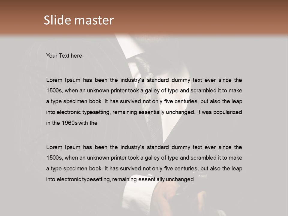 Suit Spy Black PowerPoint Template
