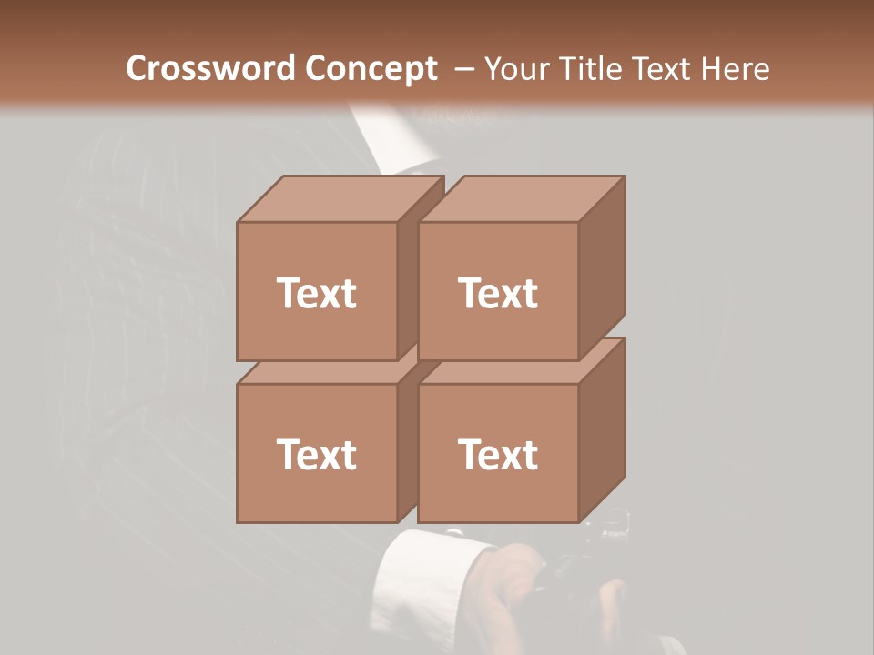 Suit Spy Black PowerPoint Template