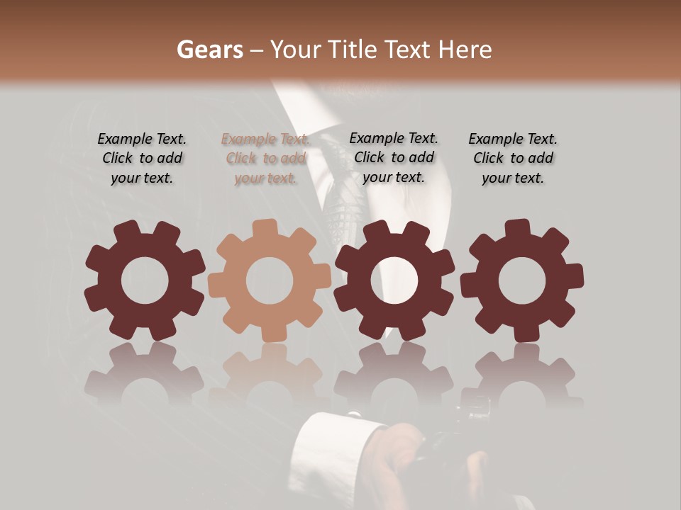 Suit Spy Black PowerPoint Template