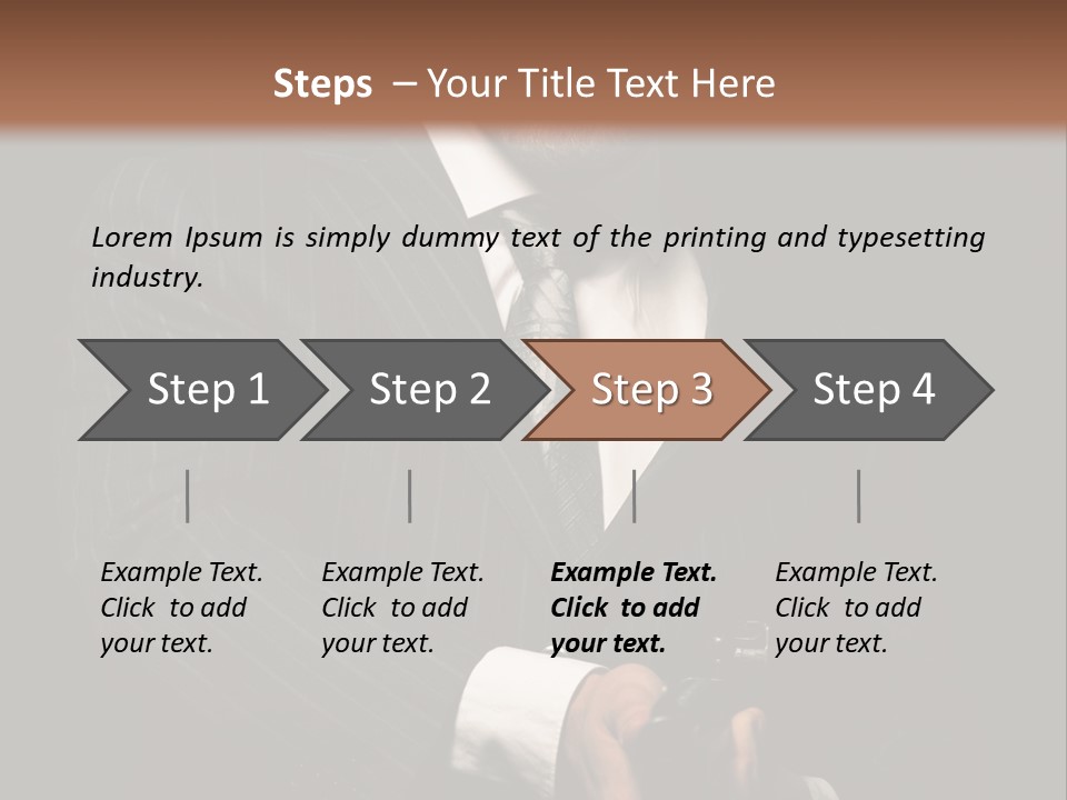 Suit Spy Black PowerPoint Template